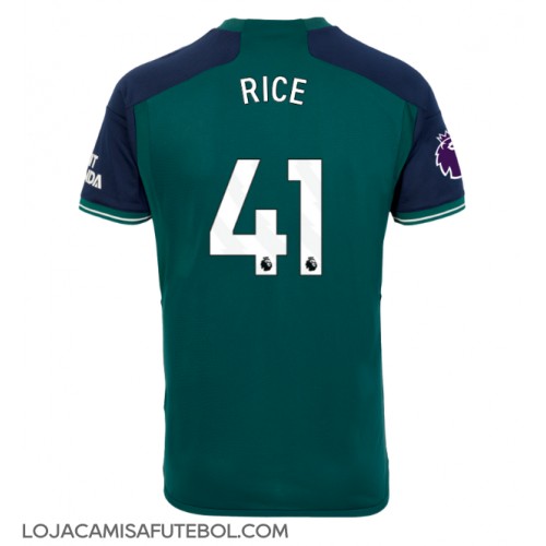 Camisa de Futebol Arsenal Declan Rice #41 Equipamento Alternativo 2023-24 Manga Curta
